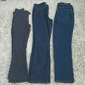 Juniors blue and black jeans